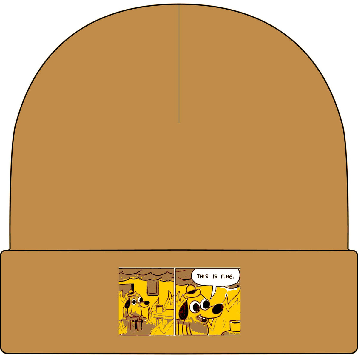 This Is Fine - AS Colour 1107 Cuff Beanie