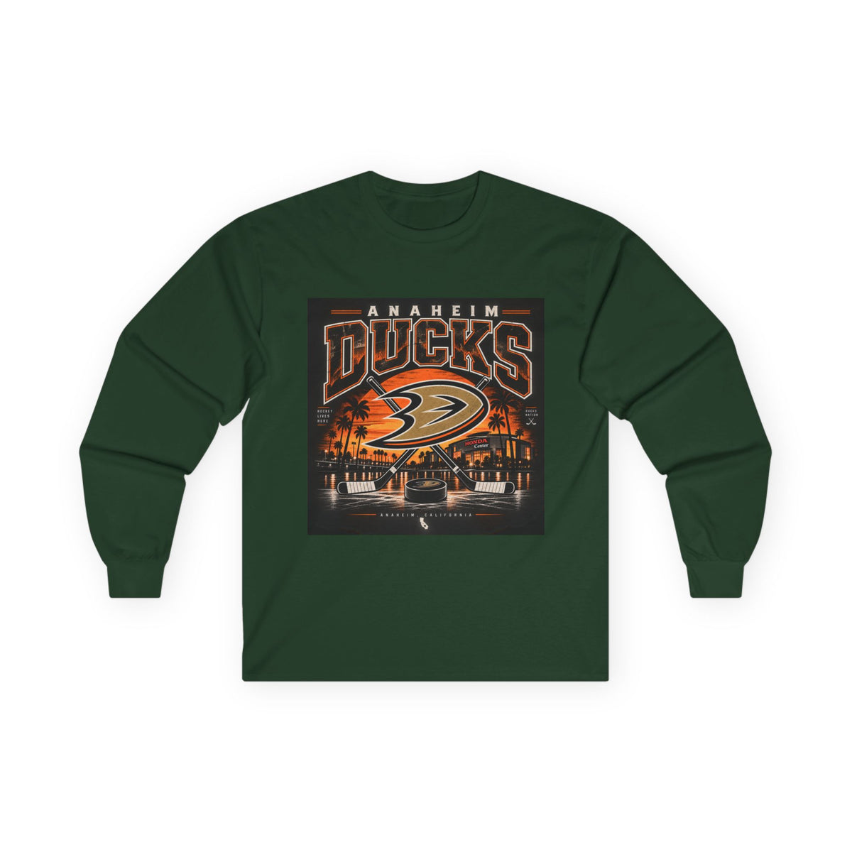 Anaheim Ducks Hockey Nights - Unisex Ultra Cotton Long Sleeve Tee
