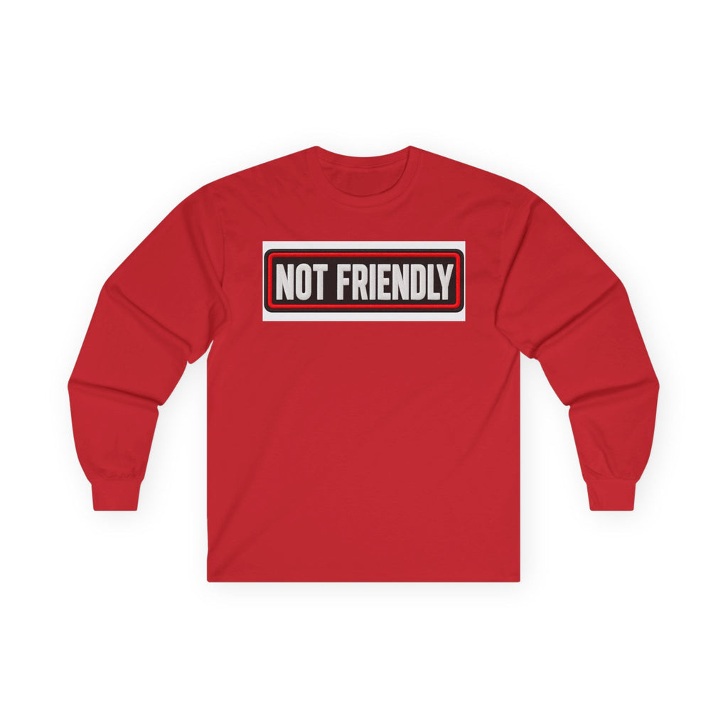 Not Friendly - Service Dog Patch - Unisex Ultra Cotton Long Sleeve Tee