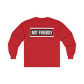 Not Friendly - Service Dog Patch - Unisex Ultra Cotton Long Sleeve Tee