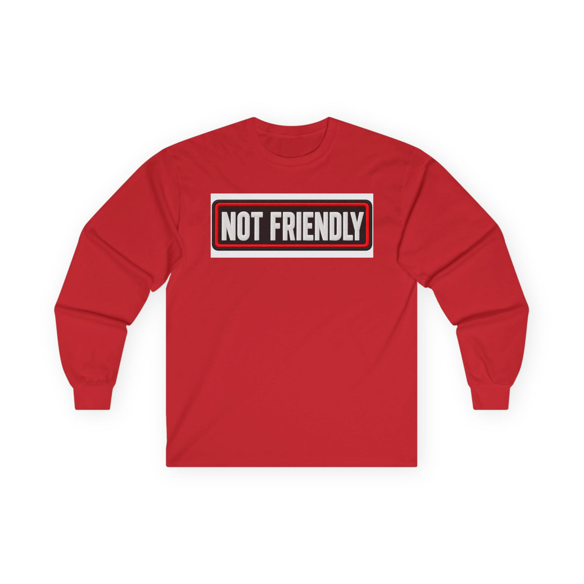 Not Friendly - Service Dog Patch - Unisex Ultra Cotton Long Sleeve Tee