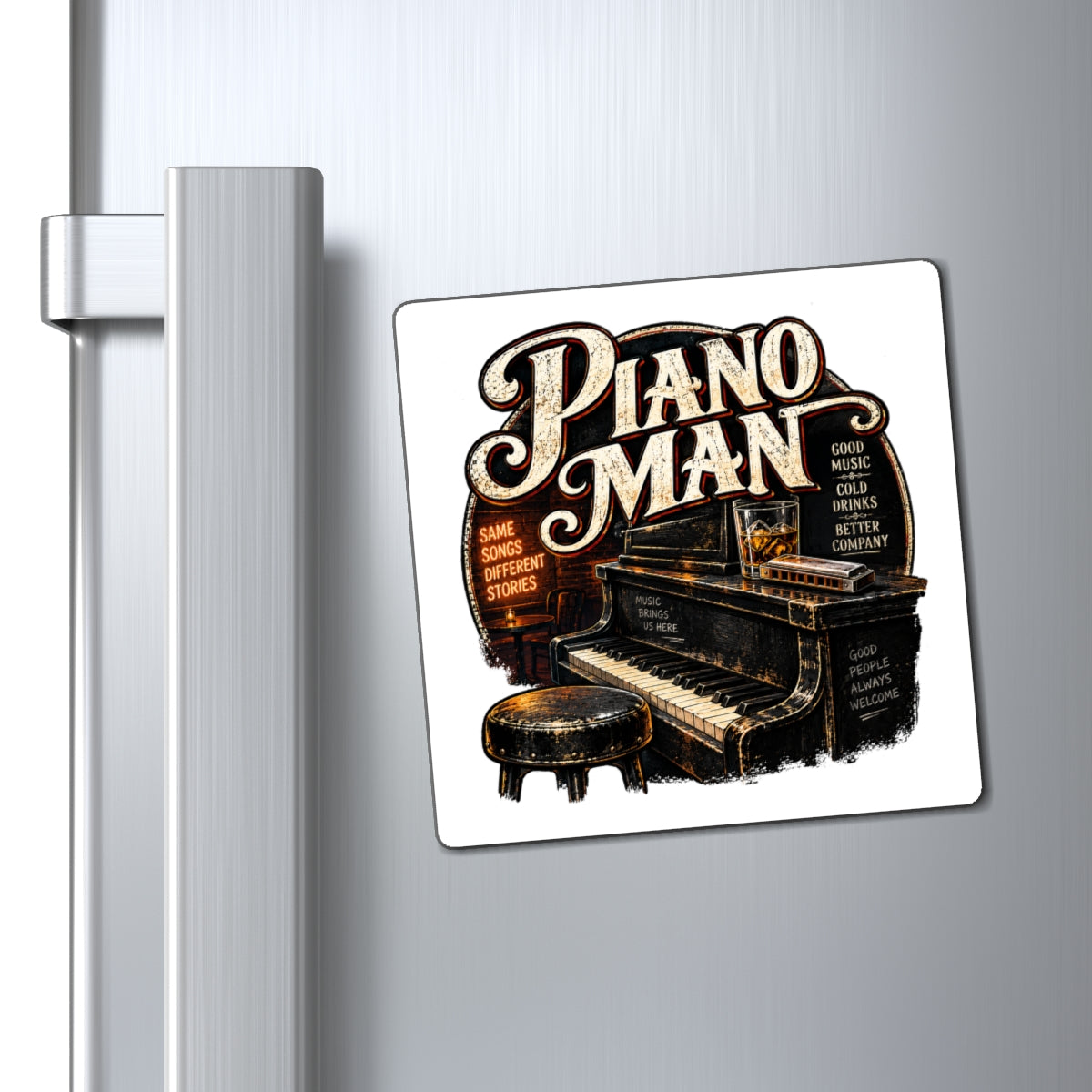 Piano Man Retro Bar - Magnet