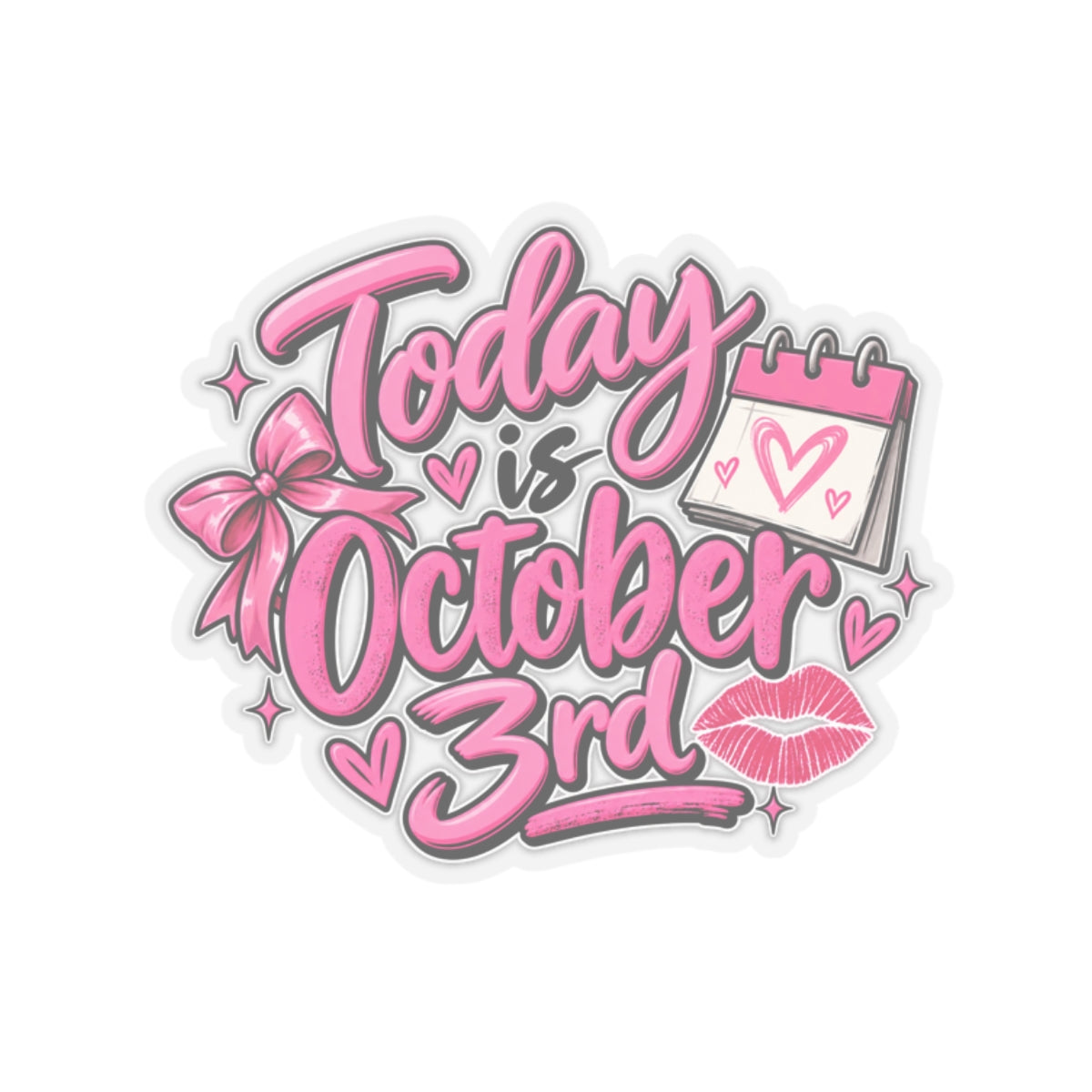 Today Is October 3rd - Kiss-Cut Sticker