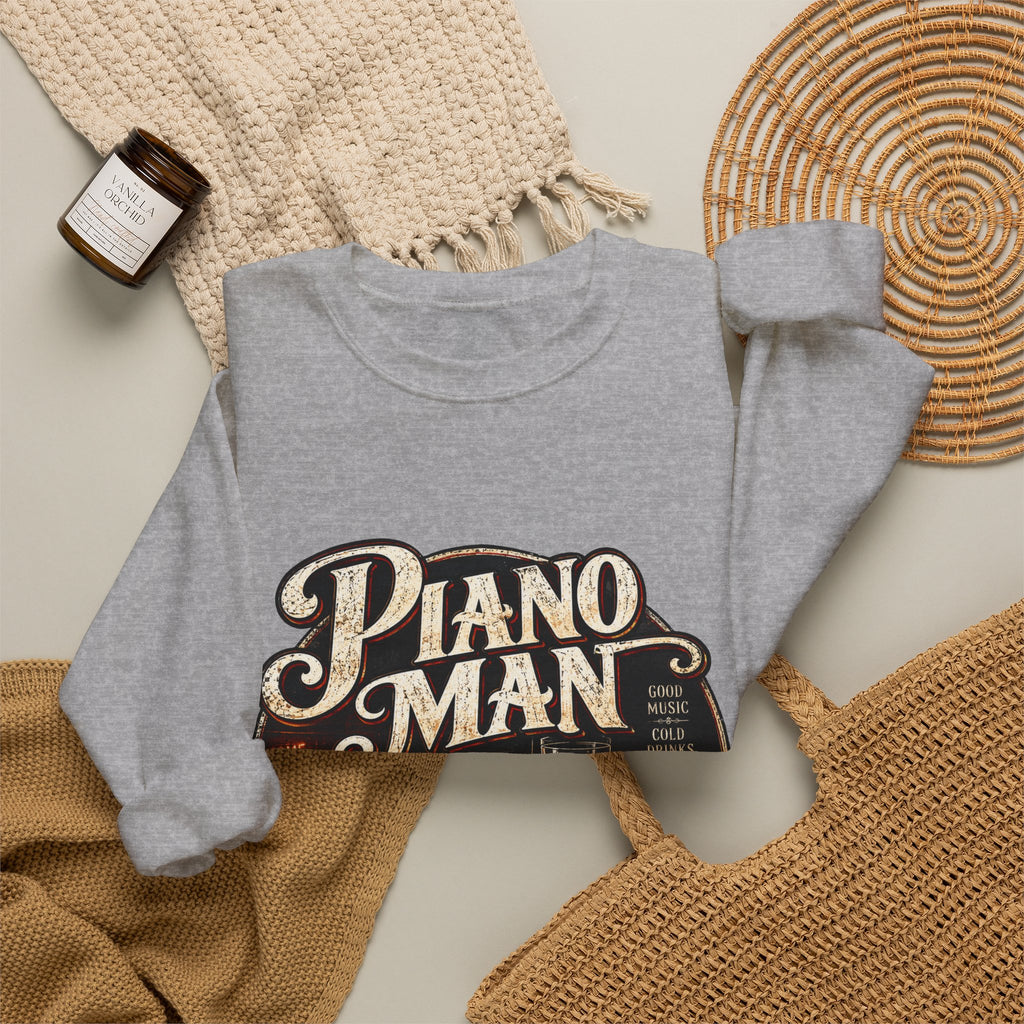 Piano Man Retro Bar - Crewneck Sweatshirt