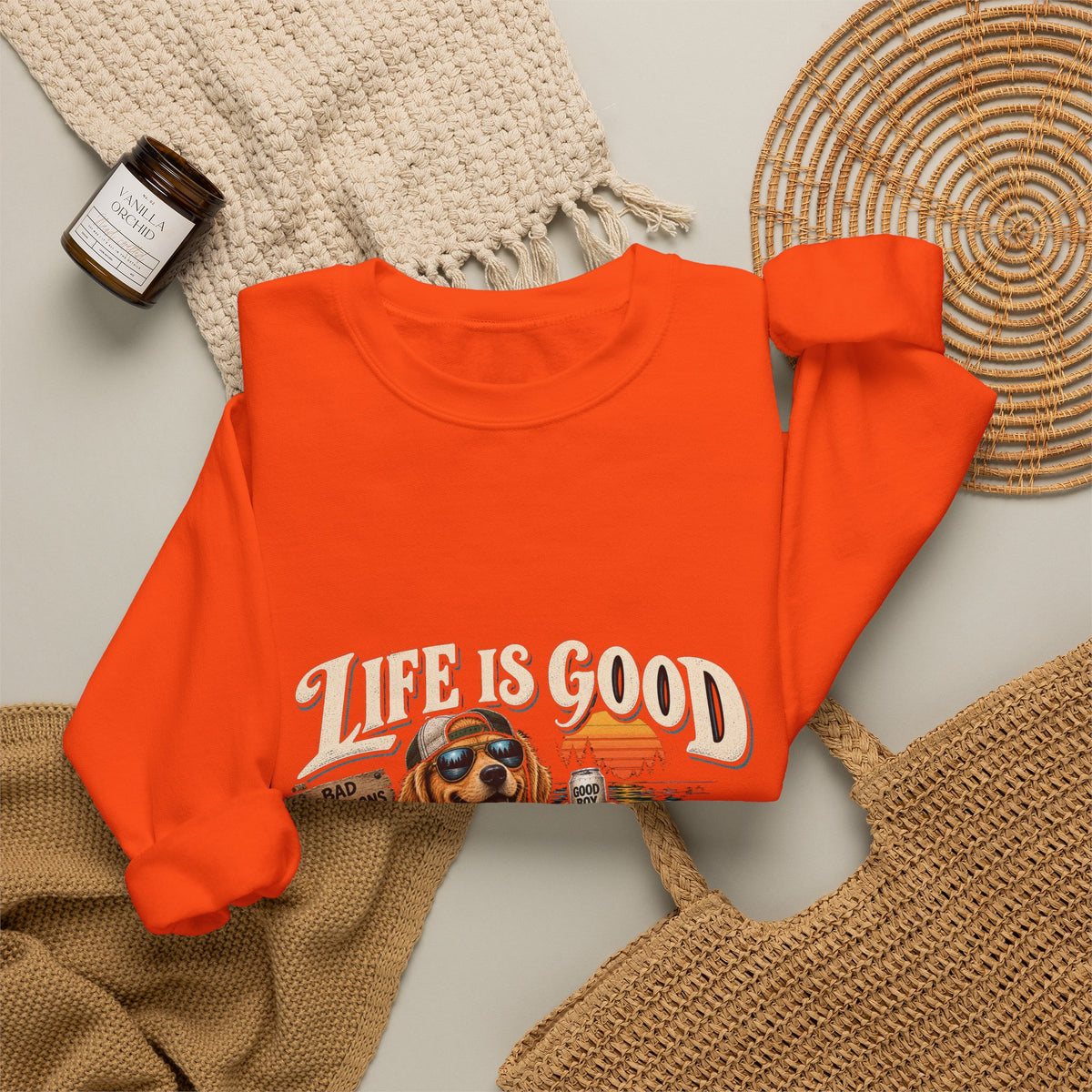 Life is Good Floatin' - Crewneck Sweatshirt