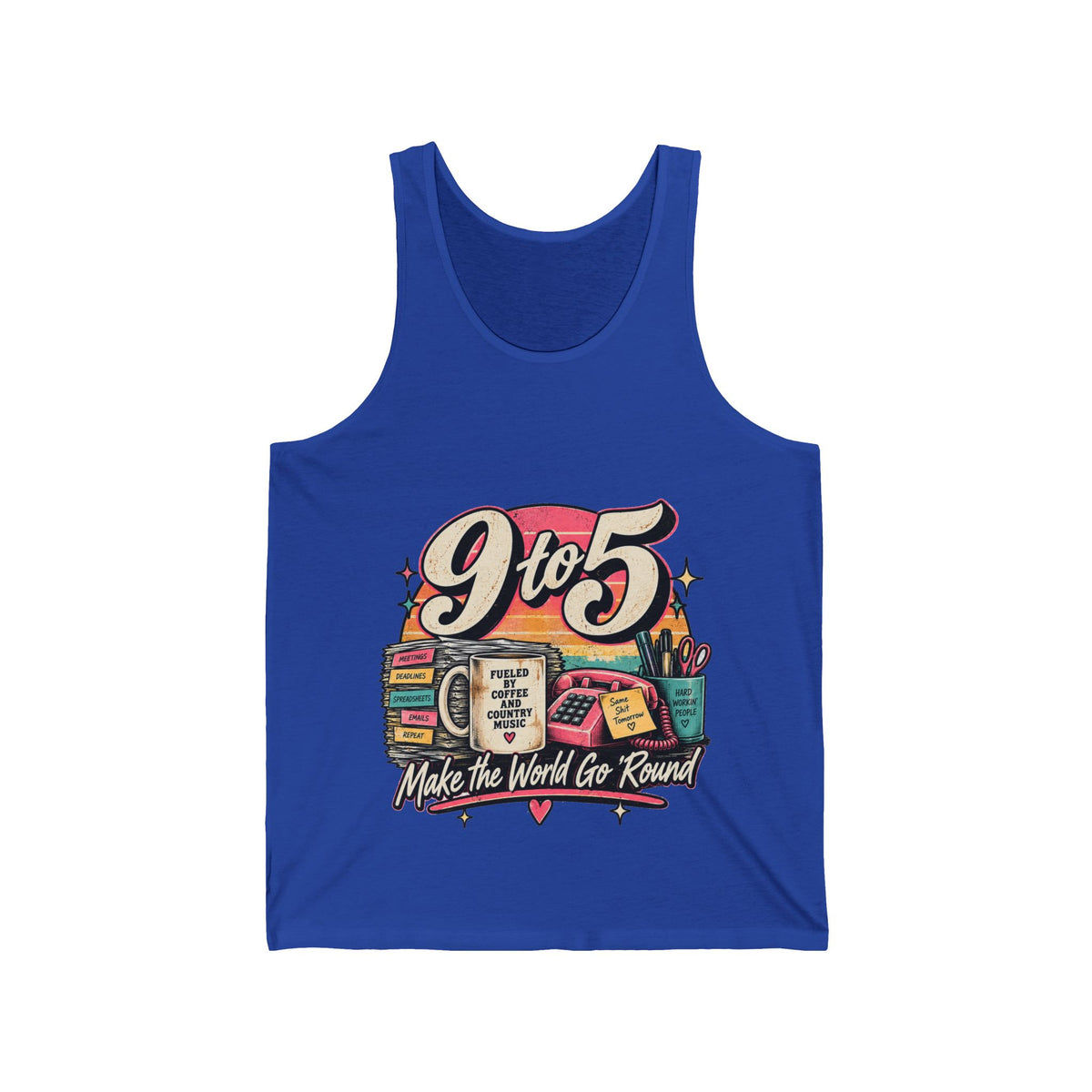 9to5 Make the World Go Round - Athletic Tank