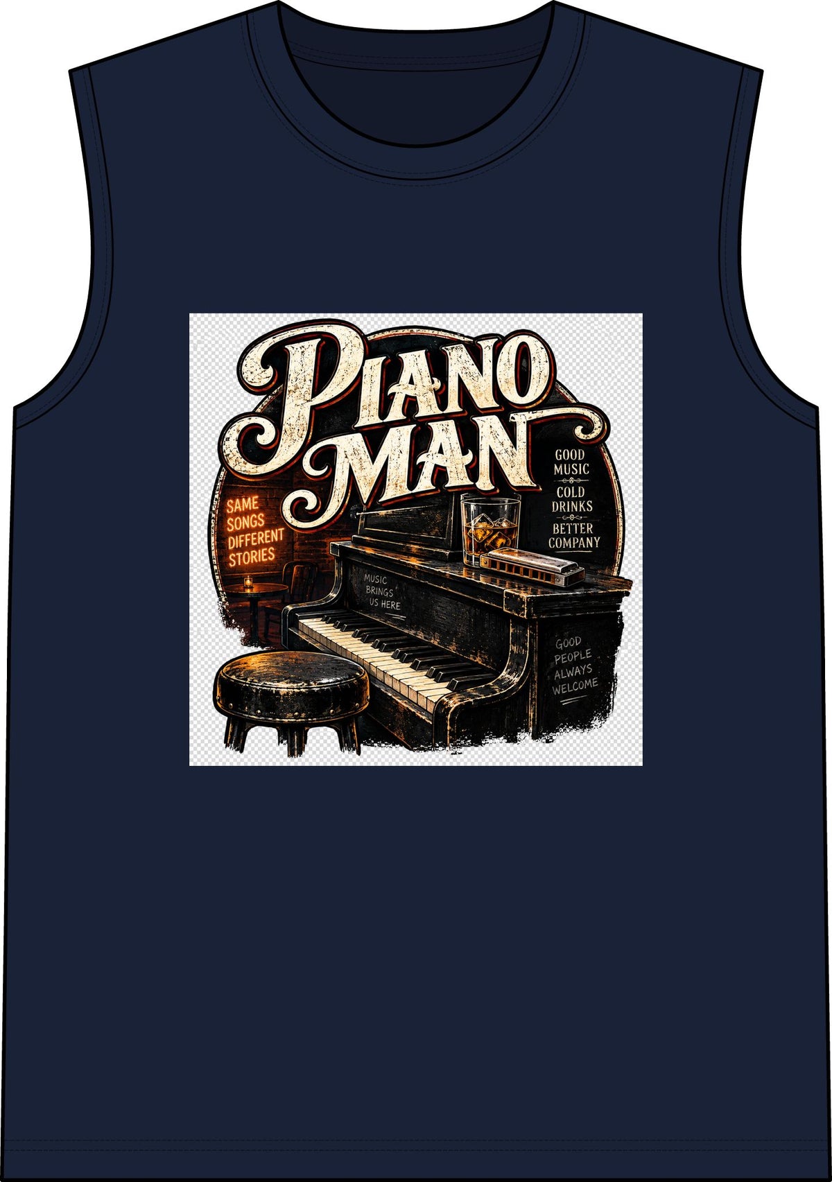 Piano Man Retro Bar - Classic Tank