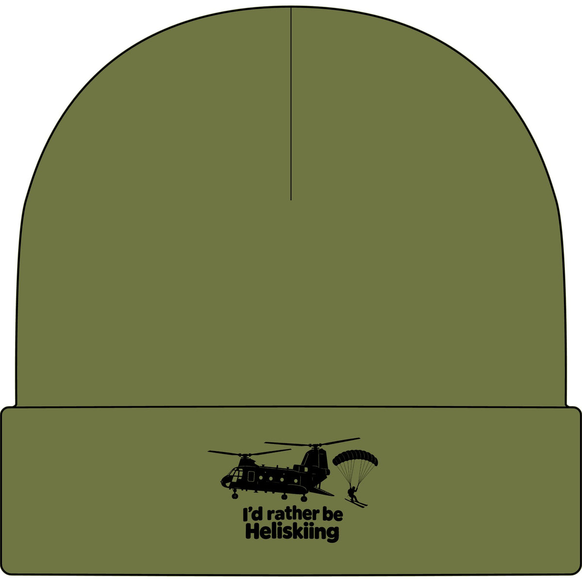Id Rather Be Heliskiing - AS Colour 1107 Cuff Beanie