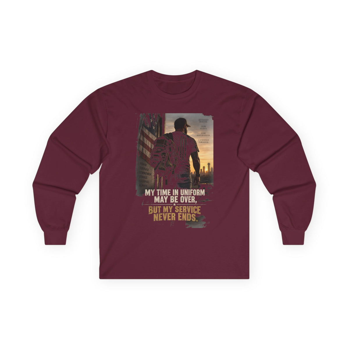Service Never Ends - Unisex Ultra Cotton Long Sleeve Tee