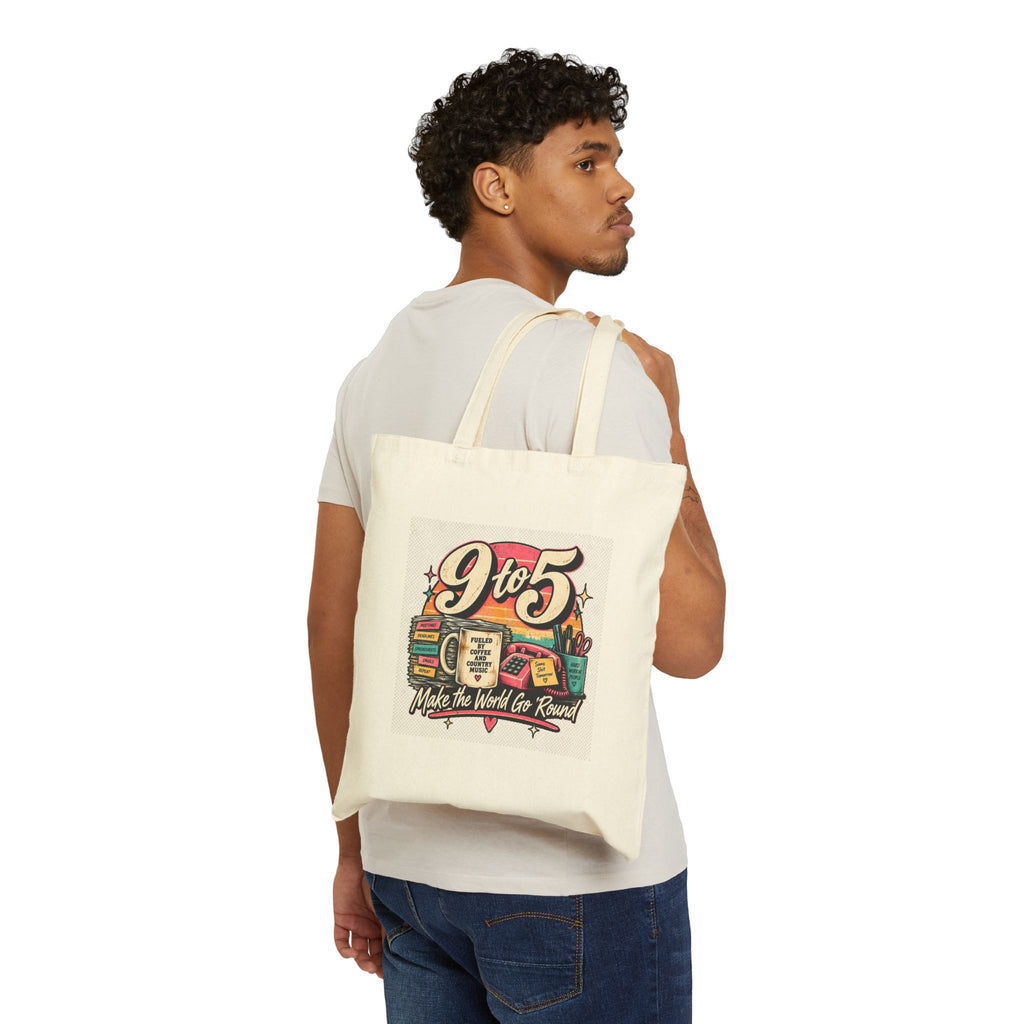 9to5 Make the World Go Round - Canvas Tote