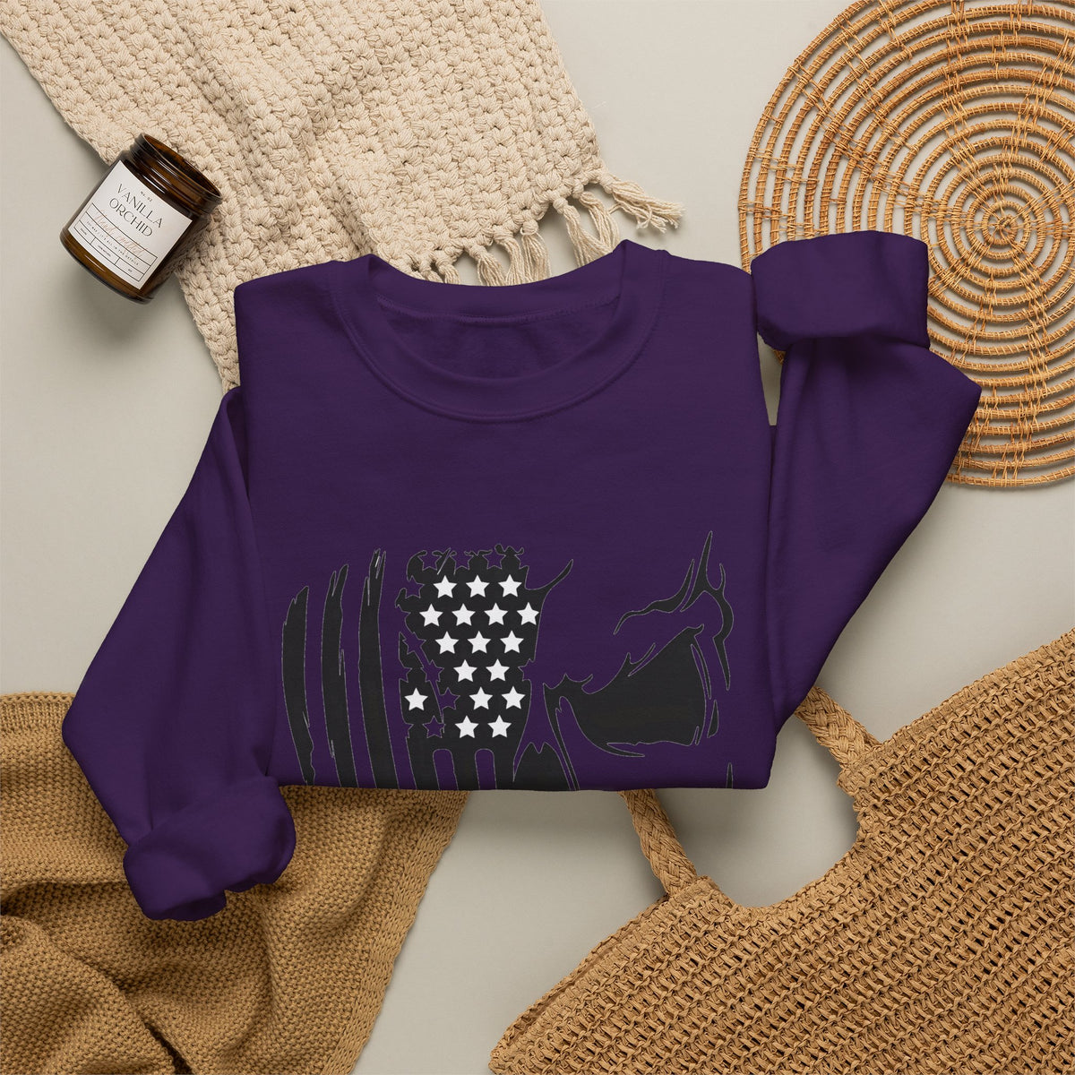 Stars, Stripes & Skulls - Crewneck Sweatshirt