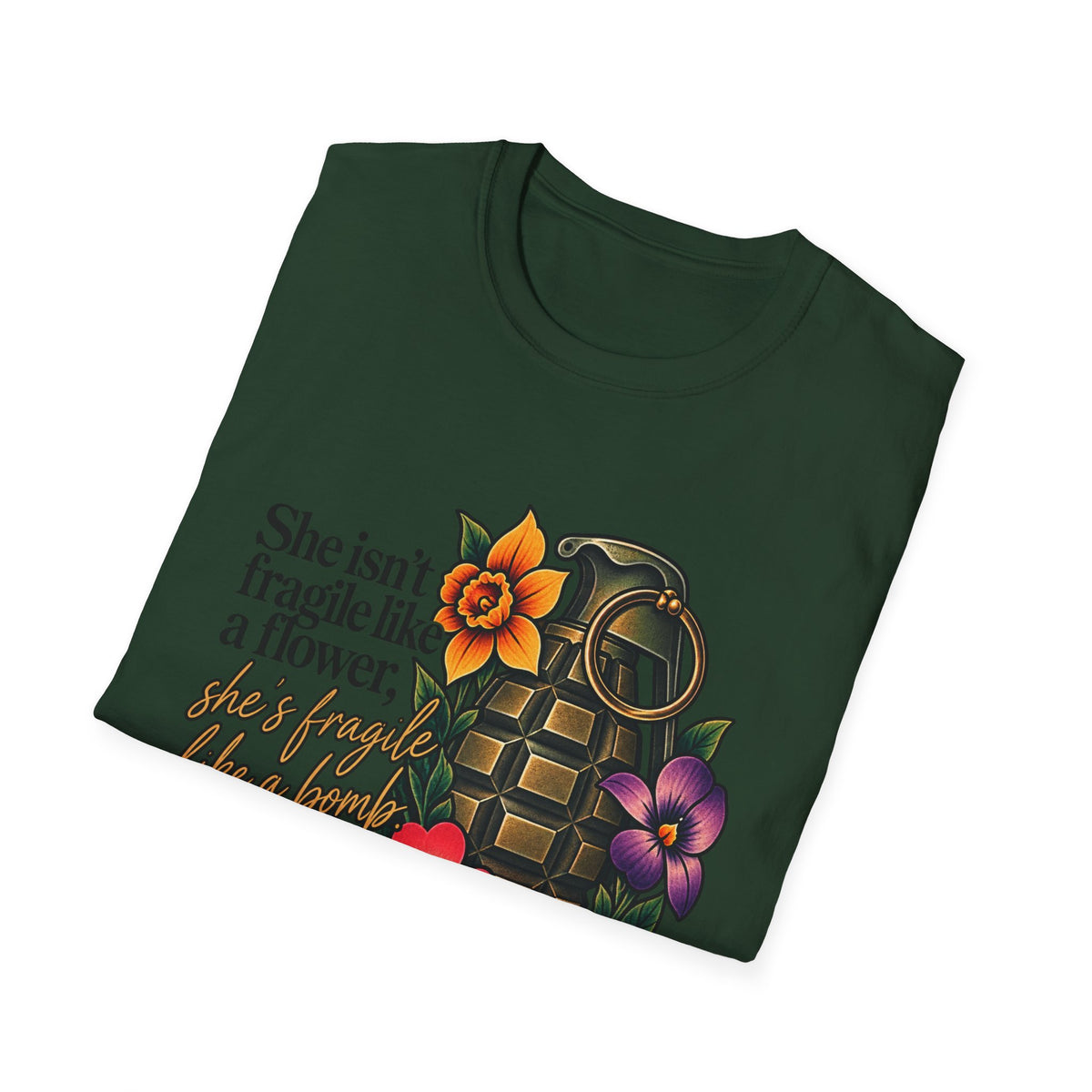 Fragile Like a Bomb - Floral Grenade - Classic Tee