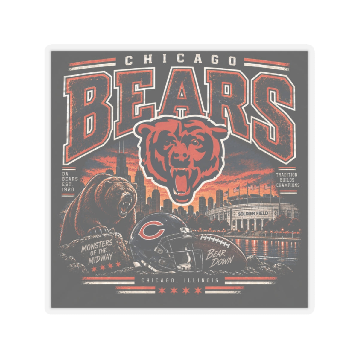 Chicago Bears - Kiss-Cut Sticker