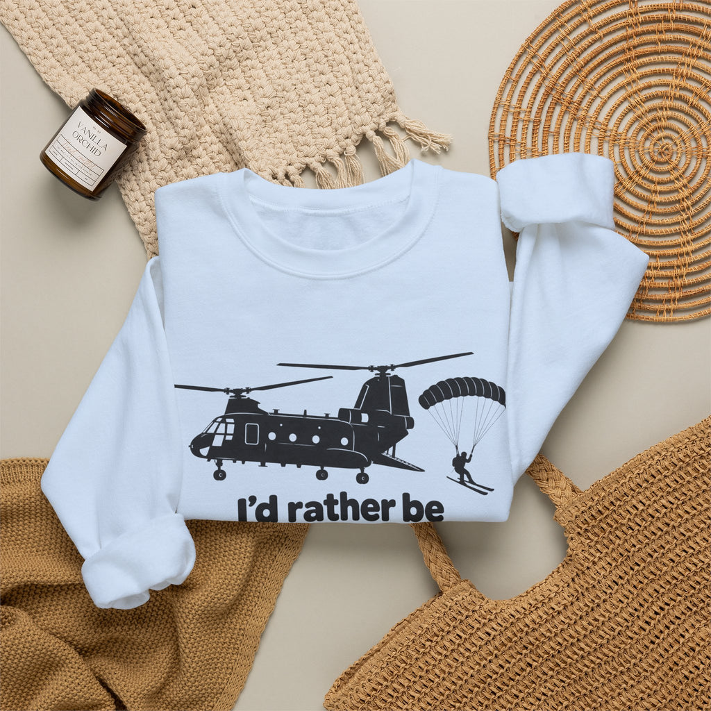 Id Rather Be Heliskiing - Crewneck Sweatshirt