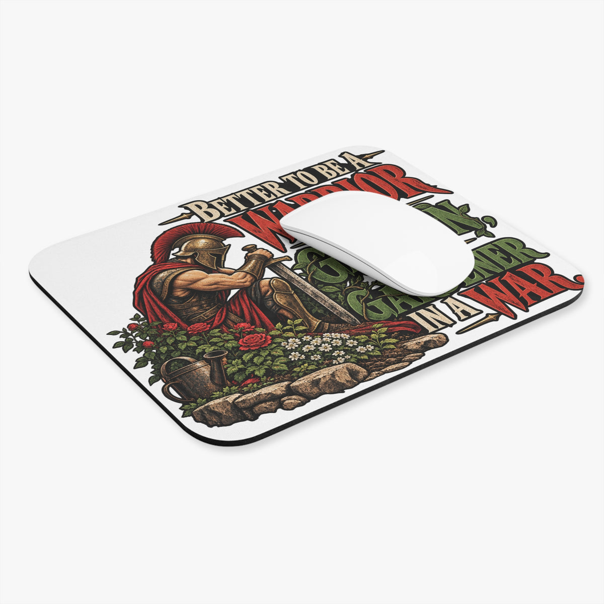 Warrior In A Garden - Mouse Pad