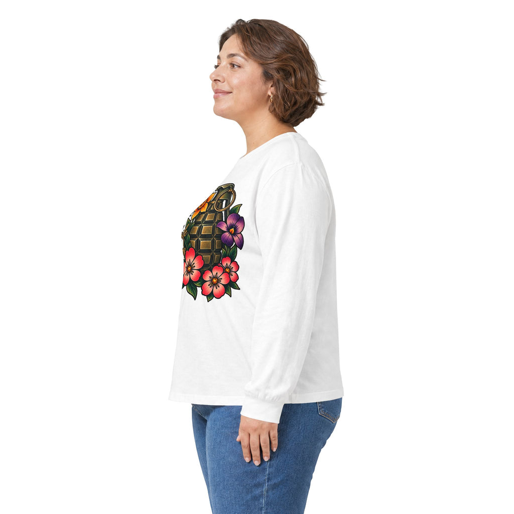 Fragile Like a Bomb - Floral Grenade - Unisex Ultra Cotton Long Sleeve Tee