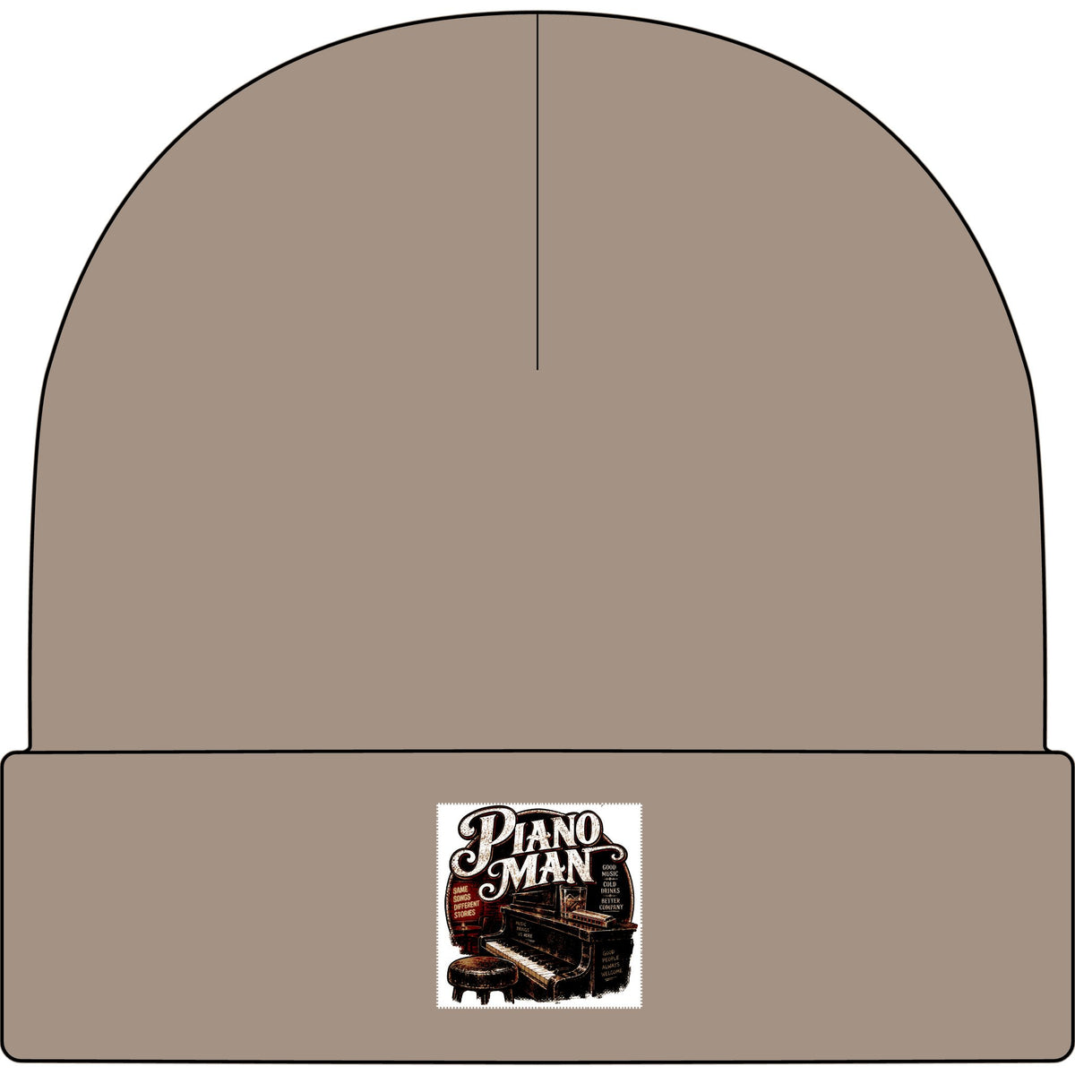 Piano Man Retro Bar - AS Colour 1107 Cuff Beanie