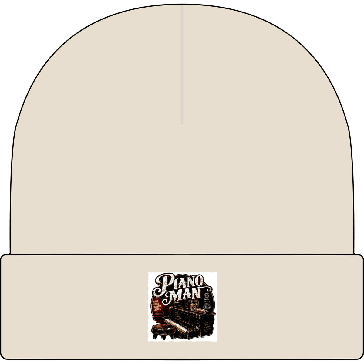 Piano Man Retro Bar - AS Colour 1107 Cuff Beanie