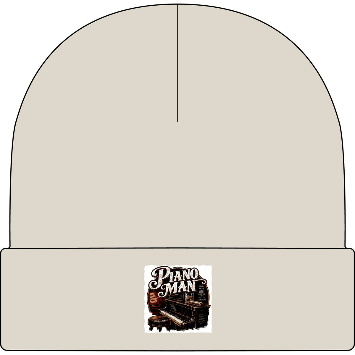 Piano Man Retro Bar - AS Colour 1107 Cuff Beanie