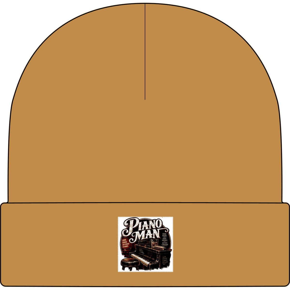 Piano Man Retro Bar - AS Colour 1107 Cuff Beanie