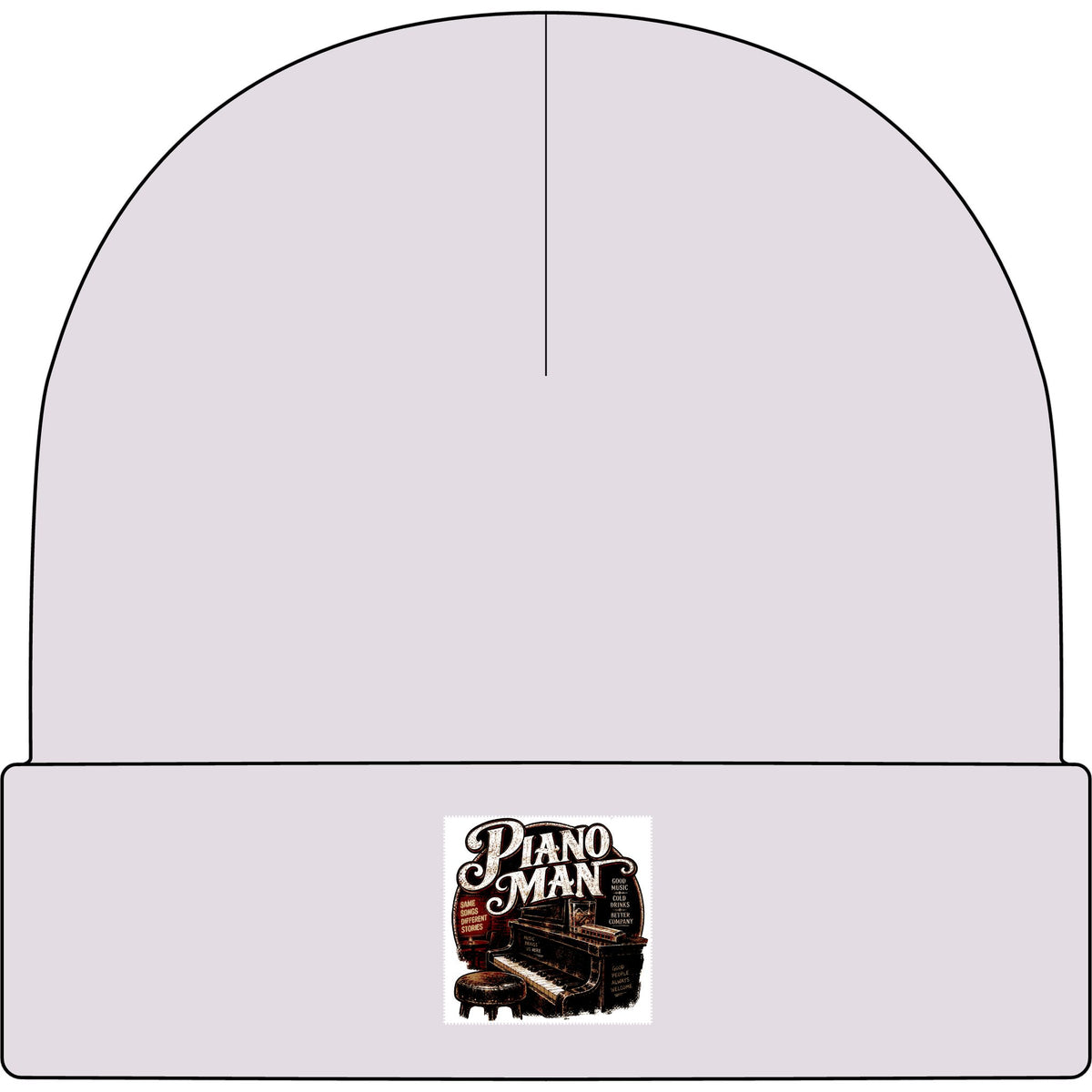 Piano Man Retro Bar - AS Colour 1107 Cuff Beanie