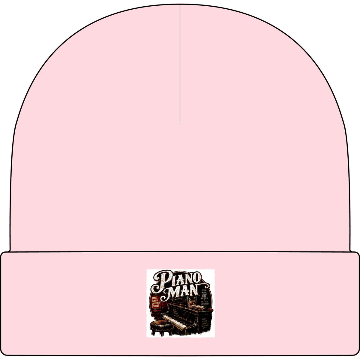 Piano Man Retro Bar - AS Colour 1107 Cuff Beanie