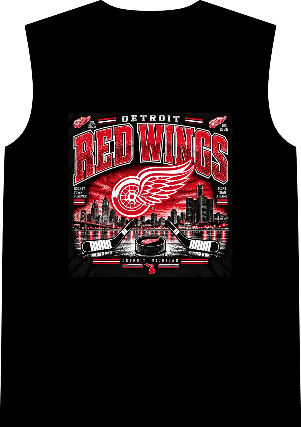 Detroit Red Wings Hockey Skyline - Classic Tank