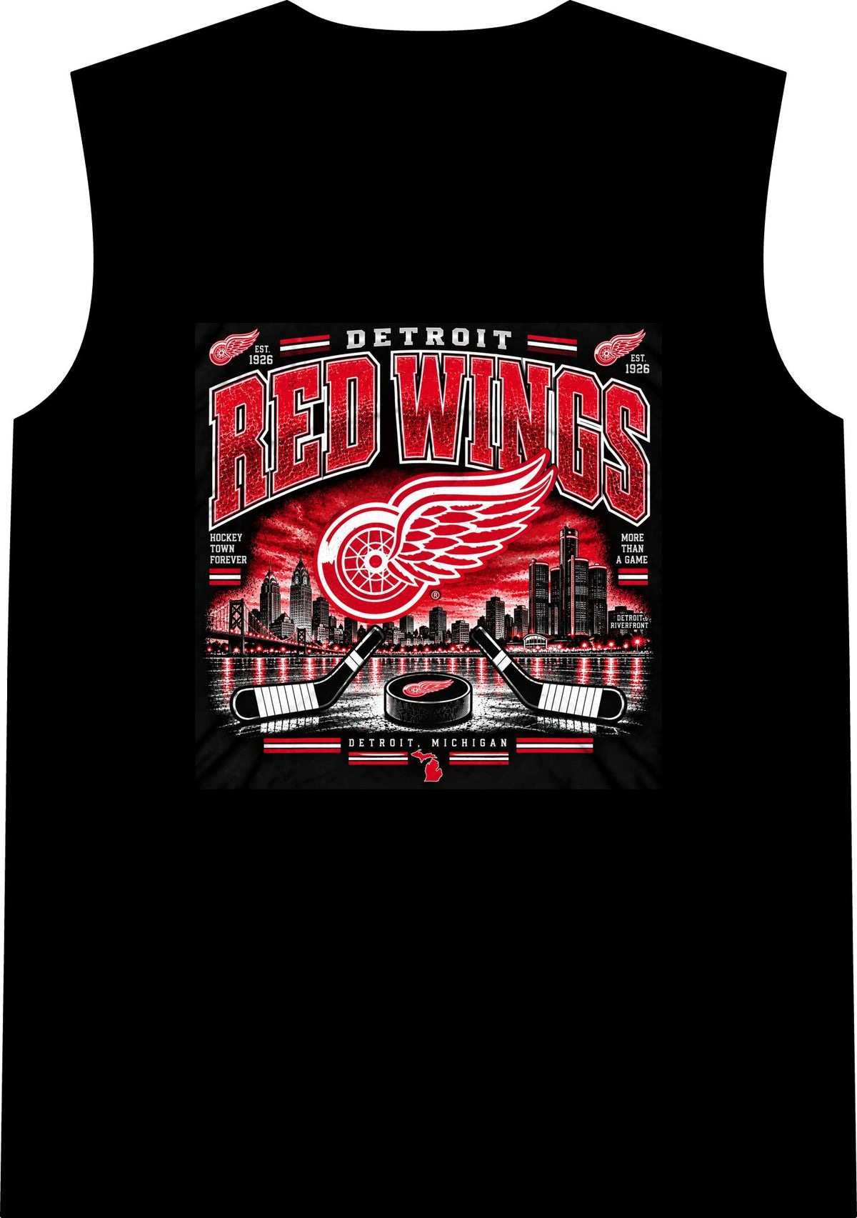 Detroit Red Wings Hockey Skyline - Classic Tank