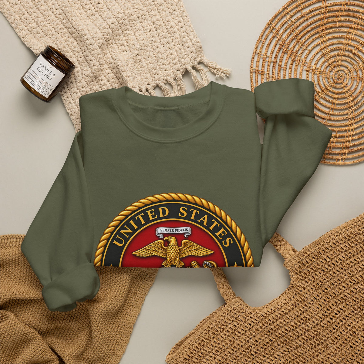 U.S. Marine Corps Emblem - Crewneck Sweatshirt