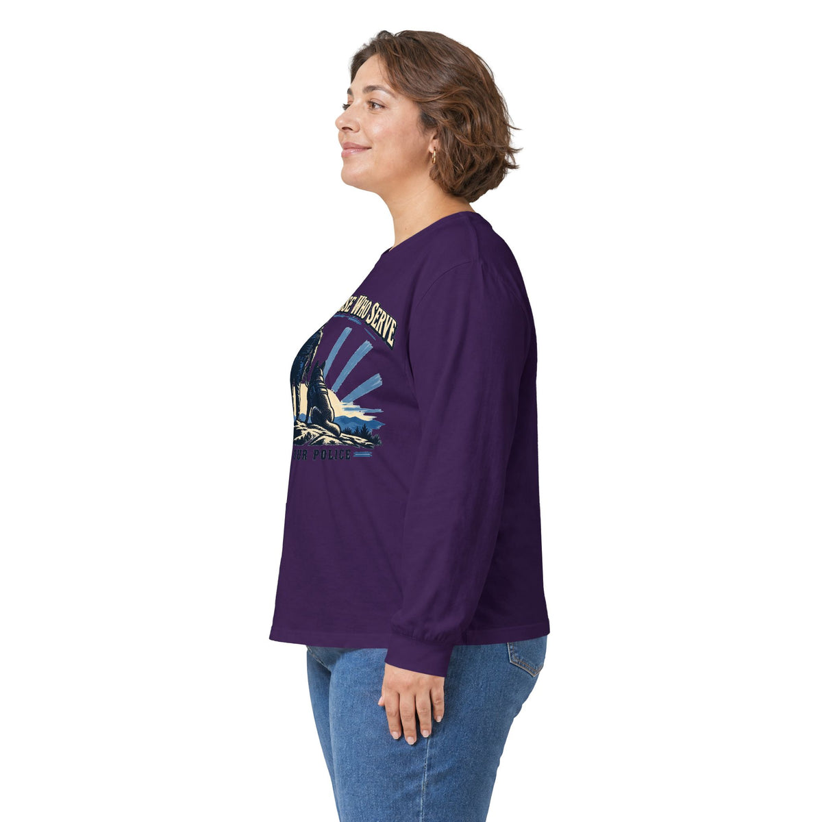 Stand With Those Who Serve Police K9 - Unisex Ultra Cotton Long Sleeve Tee