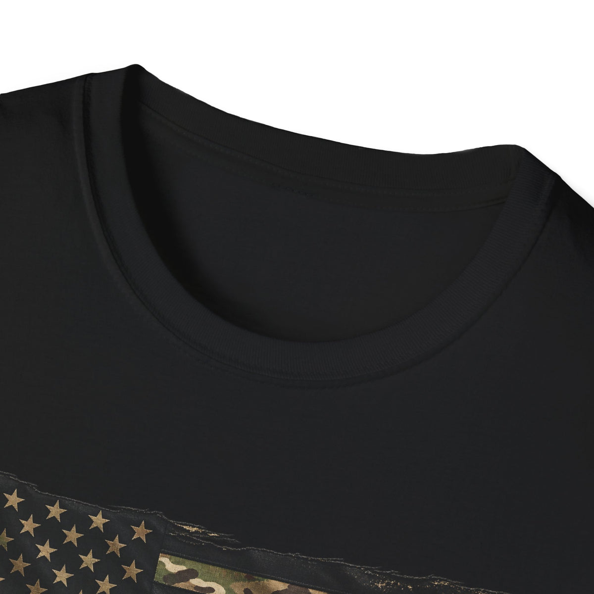 Black and Multicam American Flag - Classic Tee