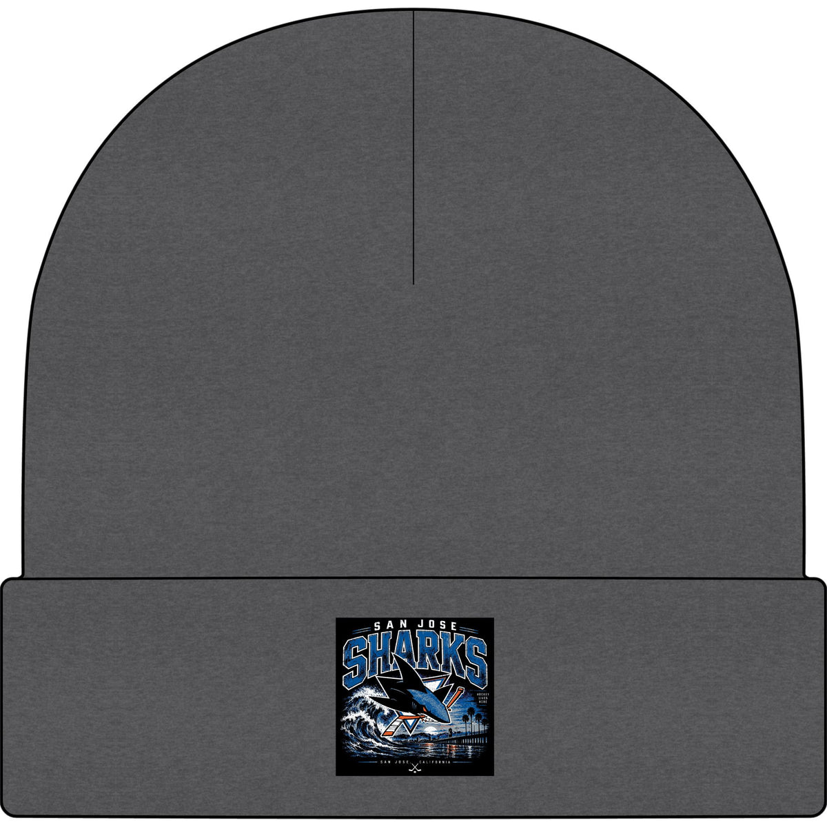 Sharks Wave Hockey Tee - AS Colour 1107 Cuff Beanie