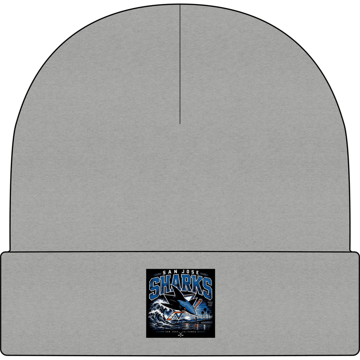 Sharks Wave Hockey Tee - AS Colour 1107 Cuff Beanie