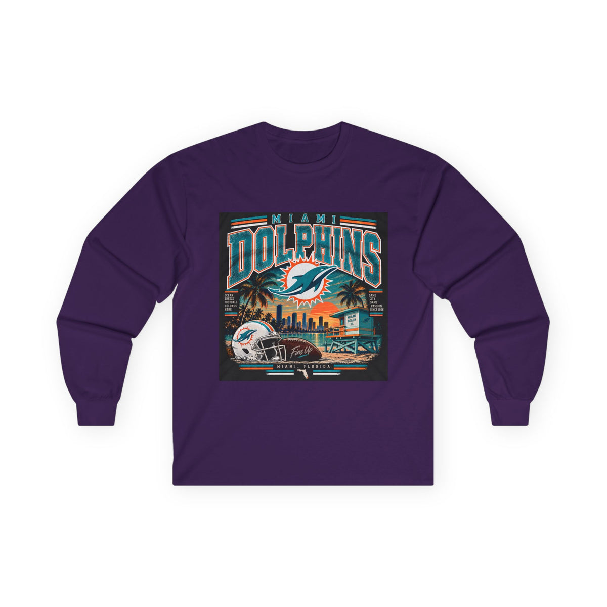 Miami Dolphins Paradise - Unisex Ultra Cotton Long Sleeve Tee