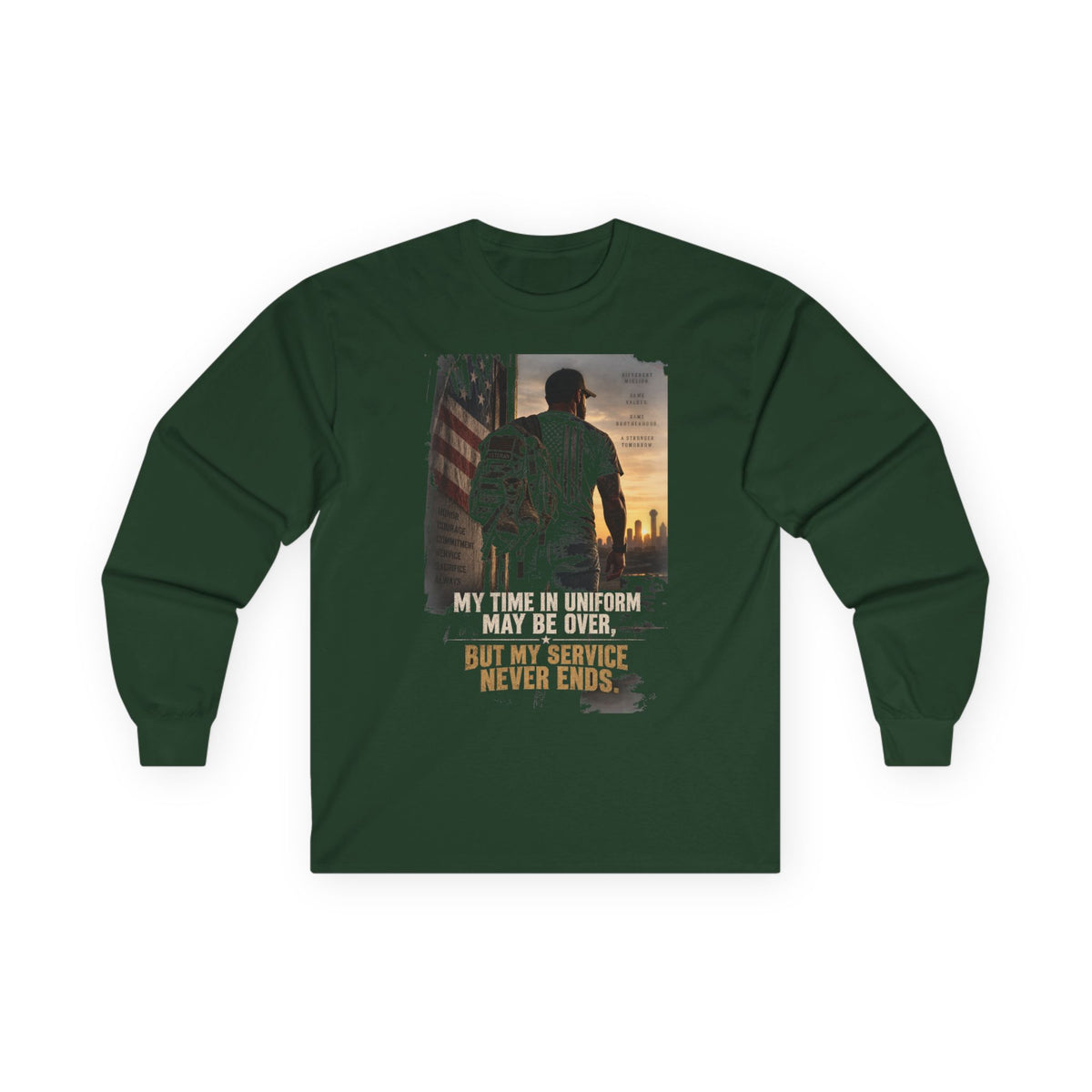Service Never Ends - Unisex Ultra Cotton Long Sleeve Tee