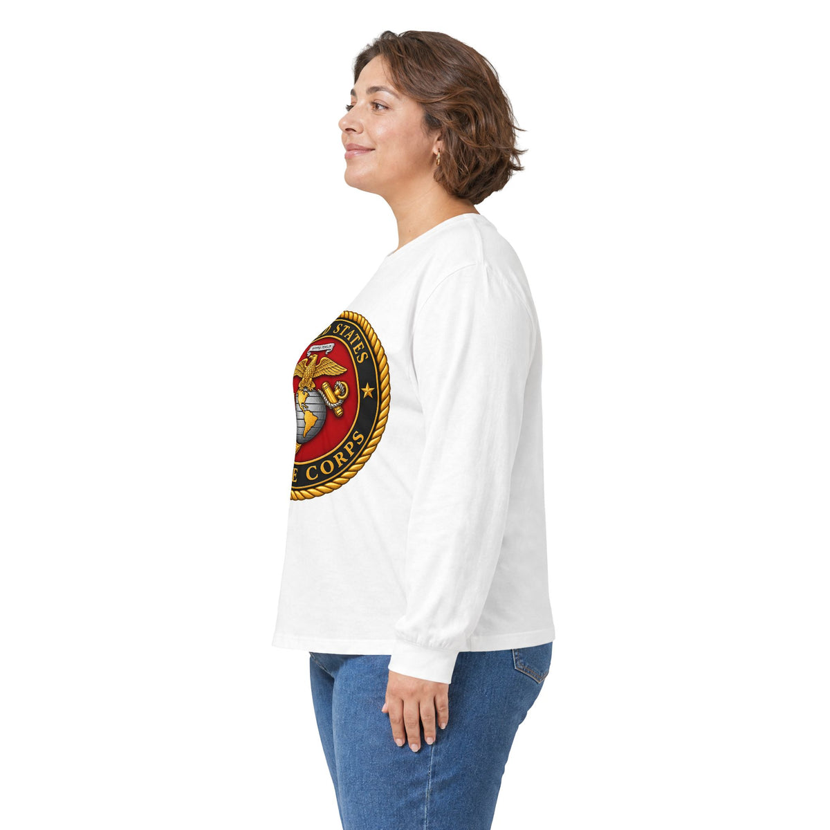 U.S. Marine Corps Emblem - Unisex Ultra Cotton Long Sleeve Tee