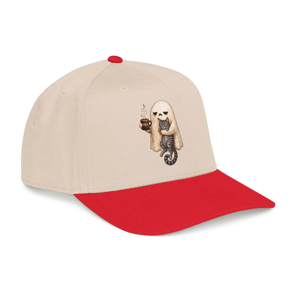 Meh Ghost and Gray Tabby Cat - OTTO Baseball Hat