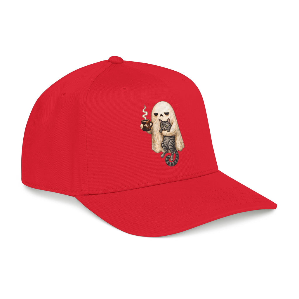 Meh Ghost and Gray Tabby Cat - OTTO Baseball Hat
