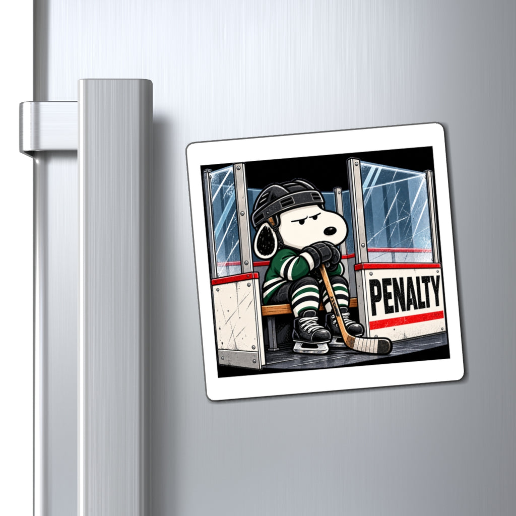 Snoopy Hockey Penalty Box Green - Magnet