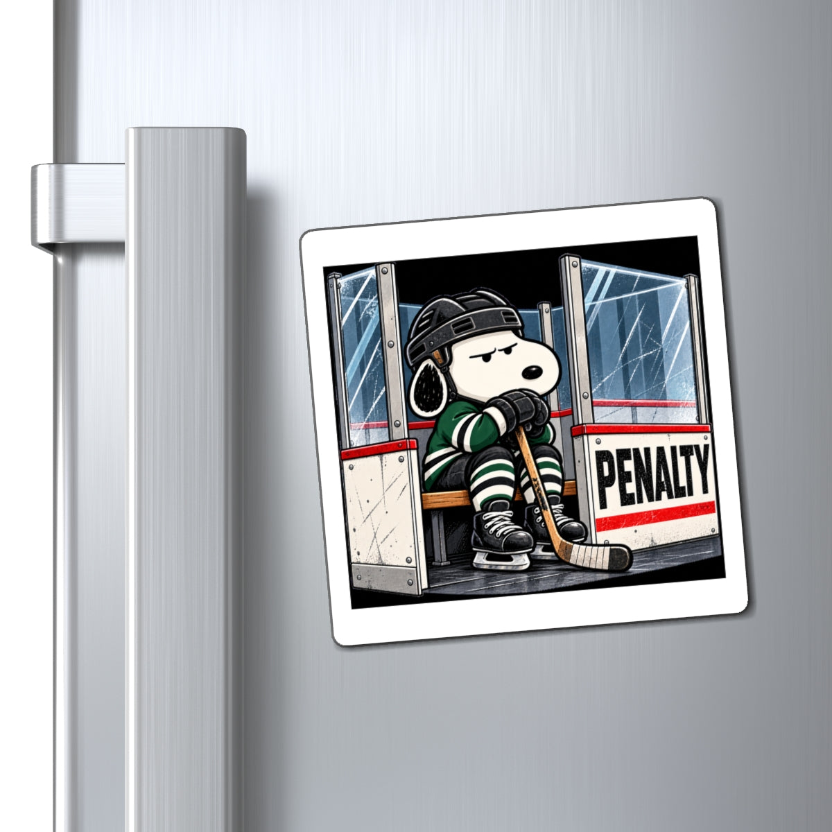 Snoopy Hockey Penalty Box Green - Magnet