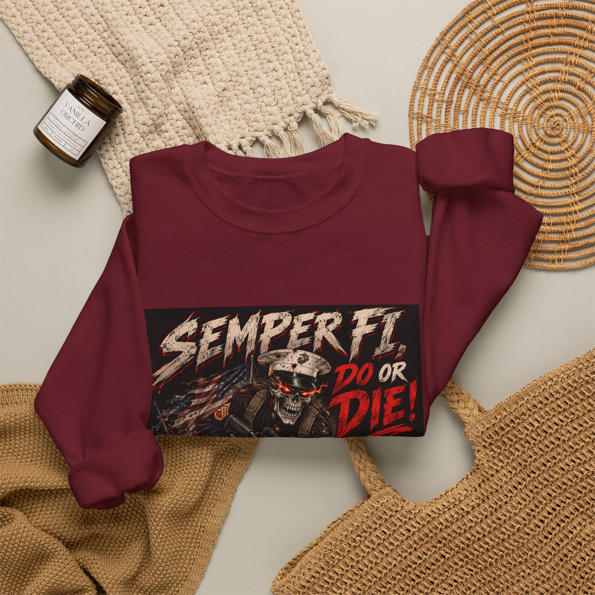 Semper Fi Do or Die - Crewneck Sweatshirt