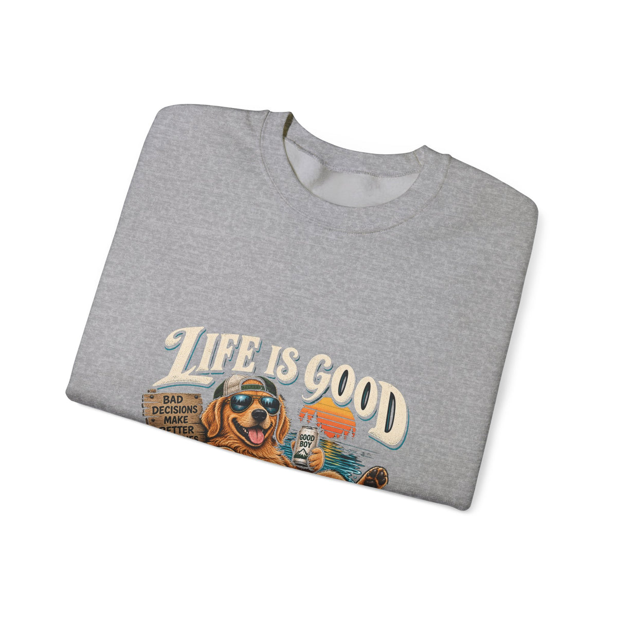 Life is Good Floatin' - Crewneck Sweatshirt