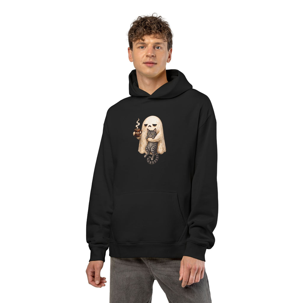 Meh Ghost and Gray Tabby Cat - Hoodie