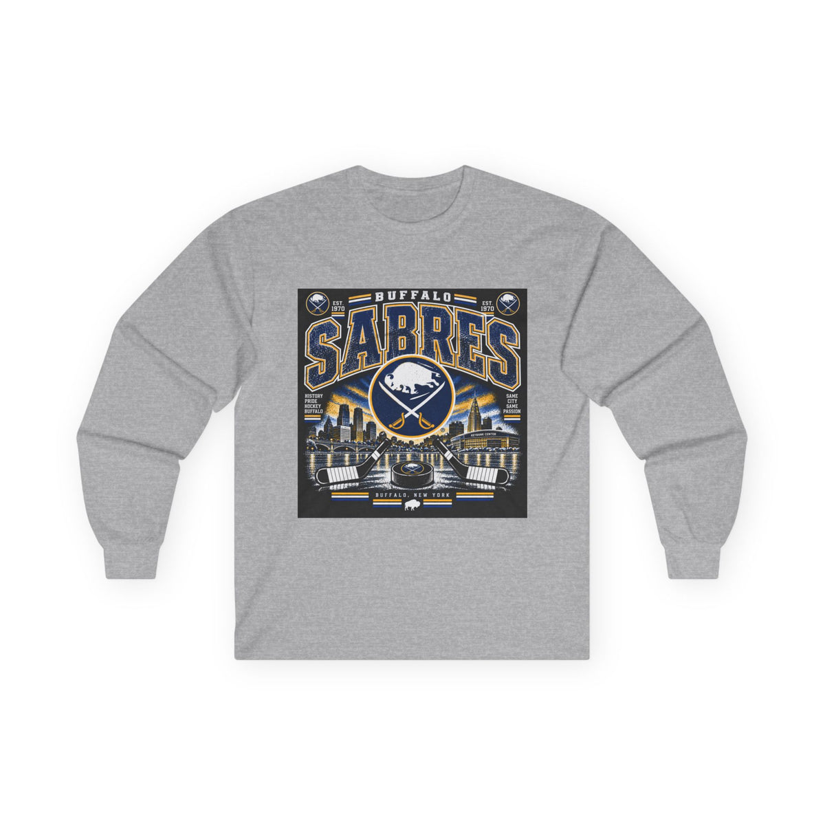 Buffalo Sabres Heritage Shield - Unisex Ultra Cotton Long Sleeve Tee