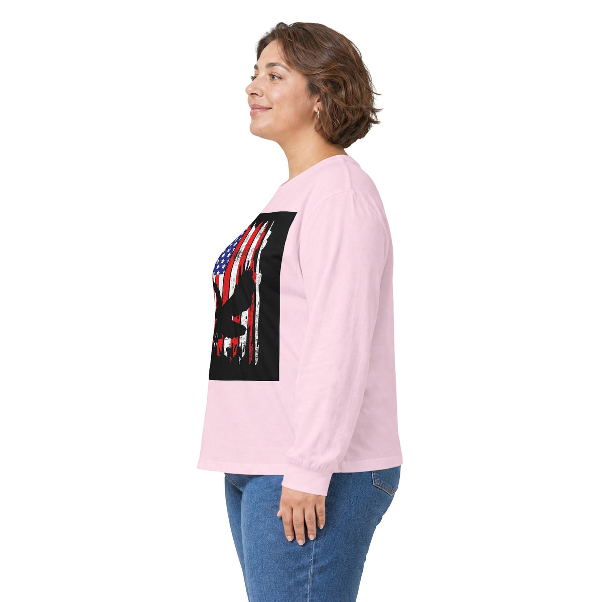 Old Glory Eagle - Unisex Ultra Cotton Long Sleeve Tee