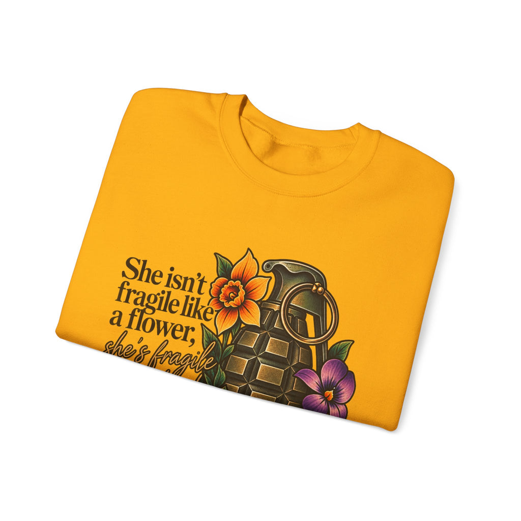 Fragile Like a Bomb - Floral Grenade - Crewneck Sweatshirt