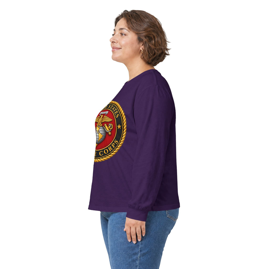 U.S. Marine Corps Emblem - Unisex Ultra Cotton Long Sleeve Tee