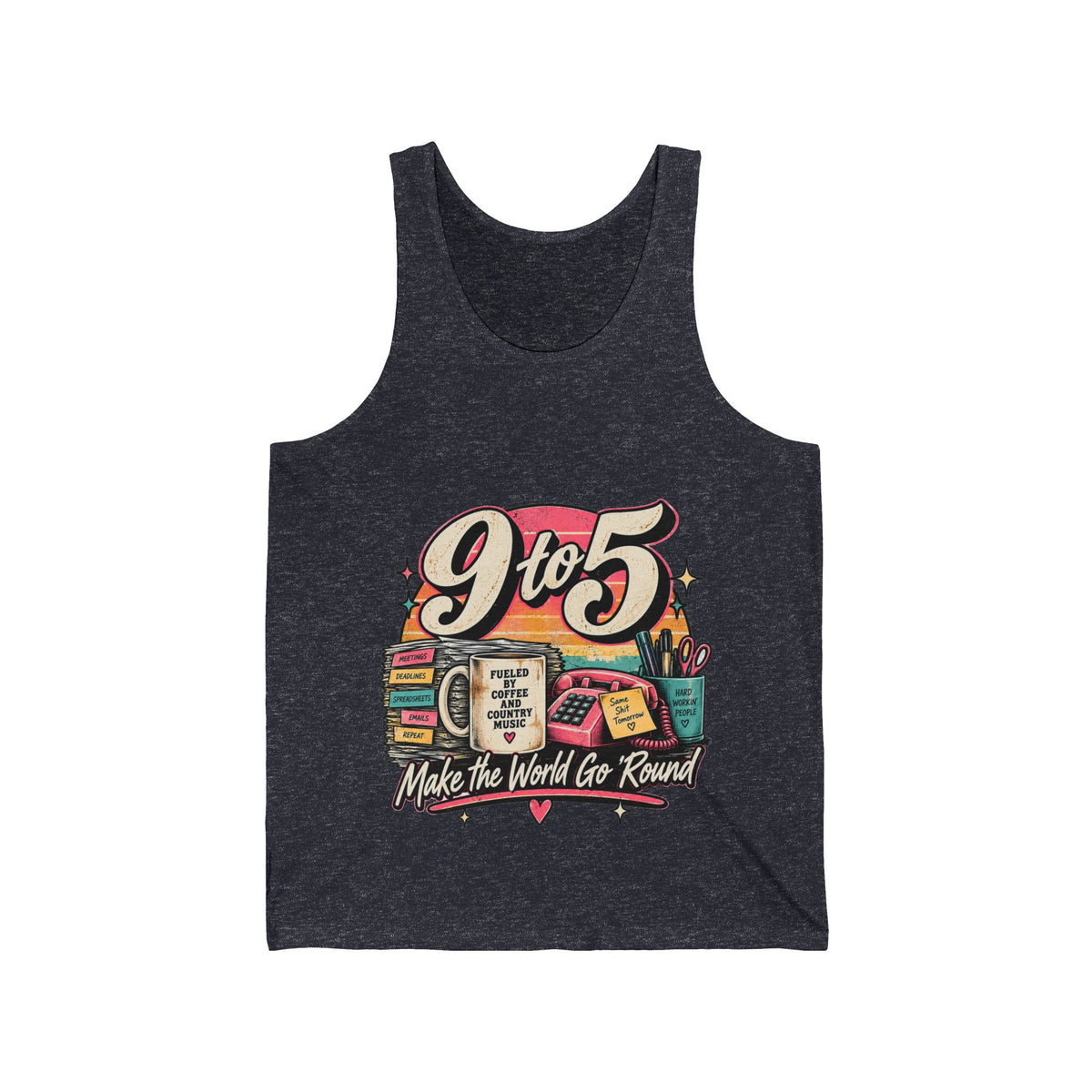 9to5 Make the World Go Round - Athletic Tank