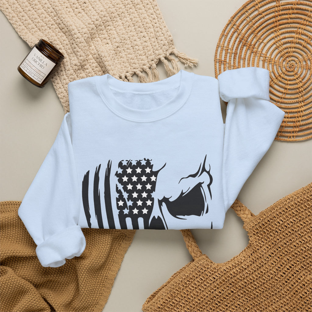 Stars, Stripes & Skulls - Crewneck Sweatshirt
