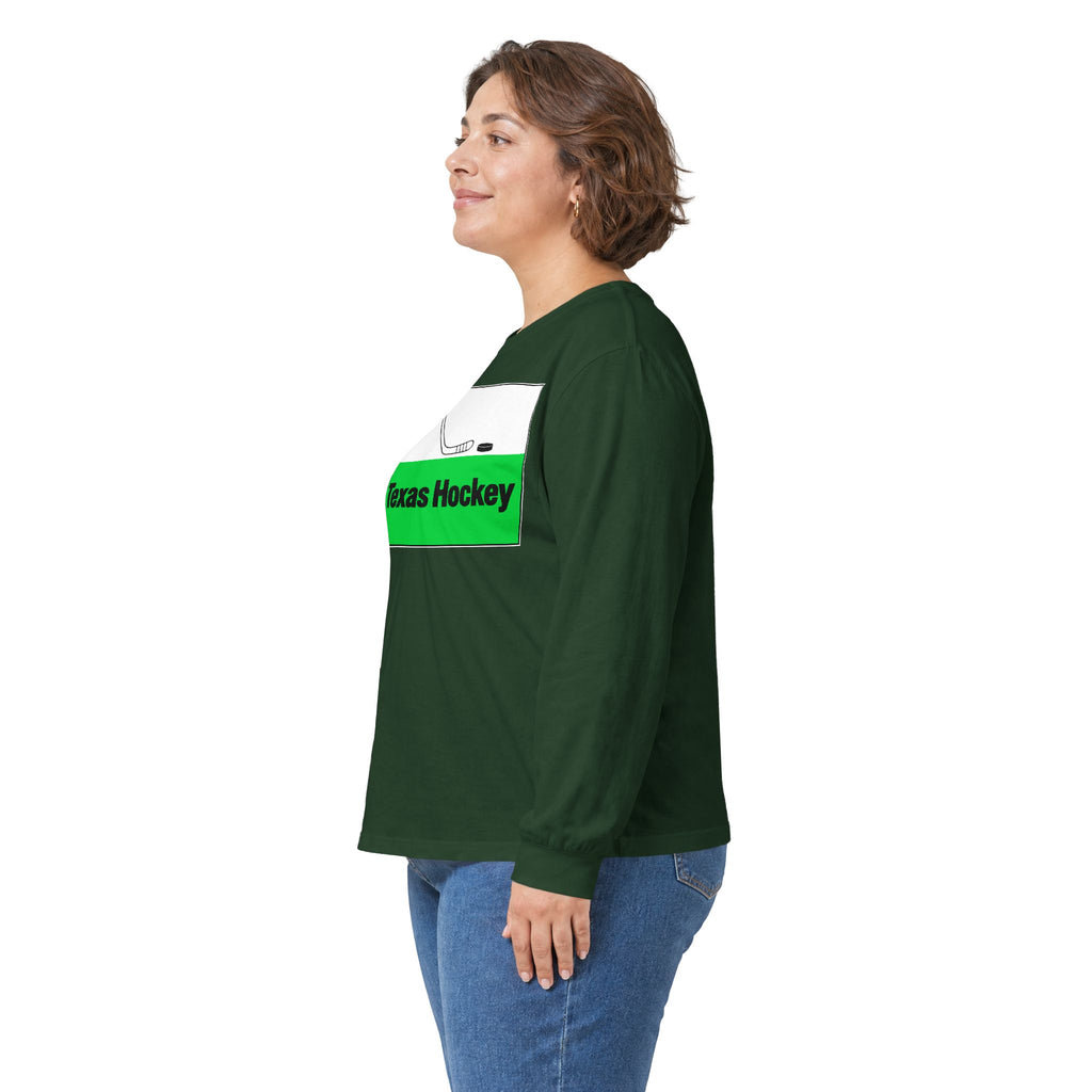 Texas Hockey Flag - Unisex Ultra Cotton Long Sleeve Tee